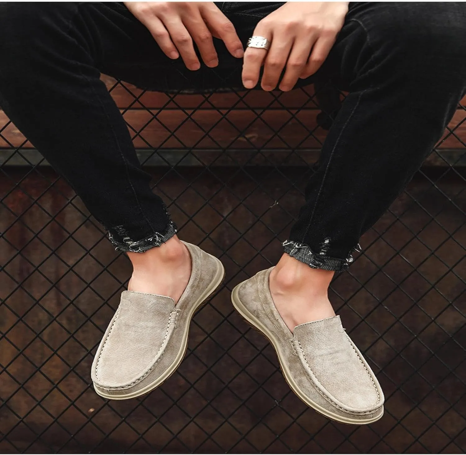 Men's Suede Loafers Men's Casual Penny Shoes, Suede Beanie Shoes, Slippers, Flats, Driving Shoes