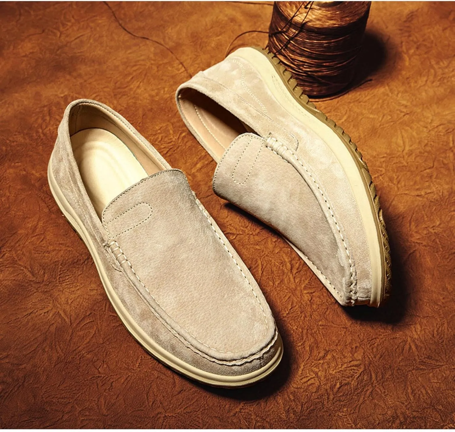 Men's Suede Loafers Men's Casual Penny Shoes, Suede Beanie Shoes, Slippers, Flats, Driving Shoes