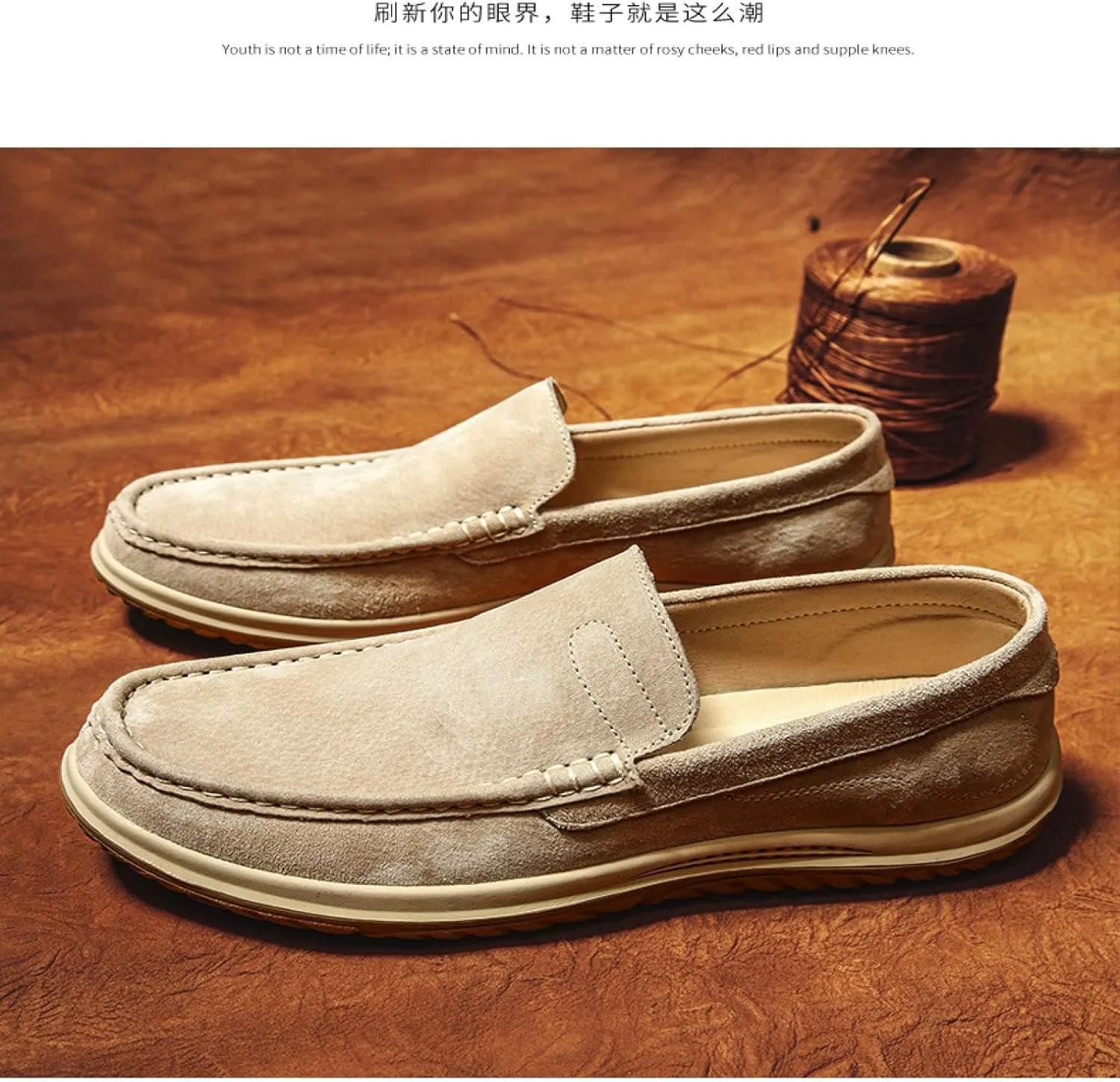 Men's Suede Loafers Men's Casual Penny Shoes, Suede Beanie Shoes, Slippers, Flats, Driving Shoes