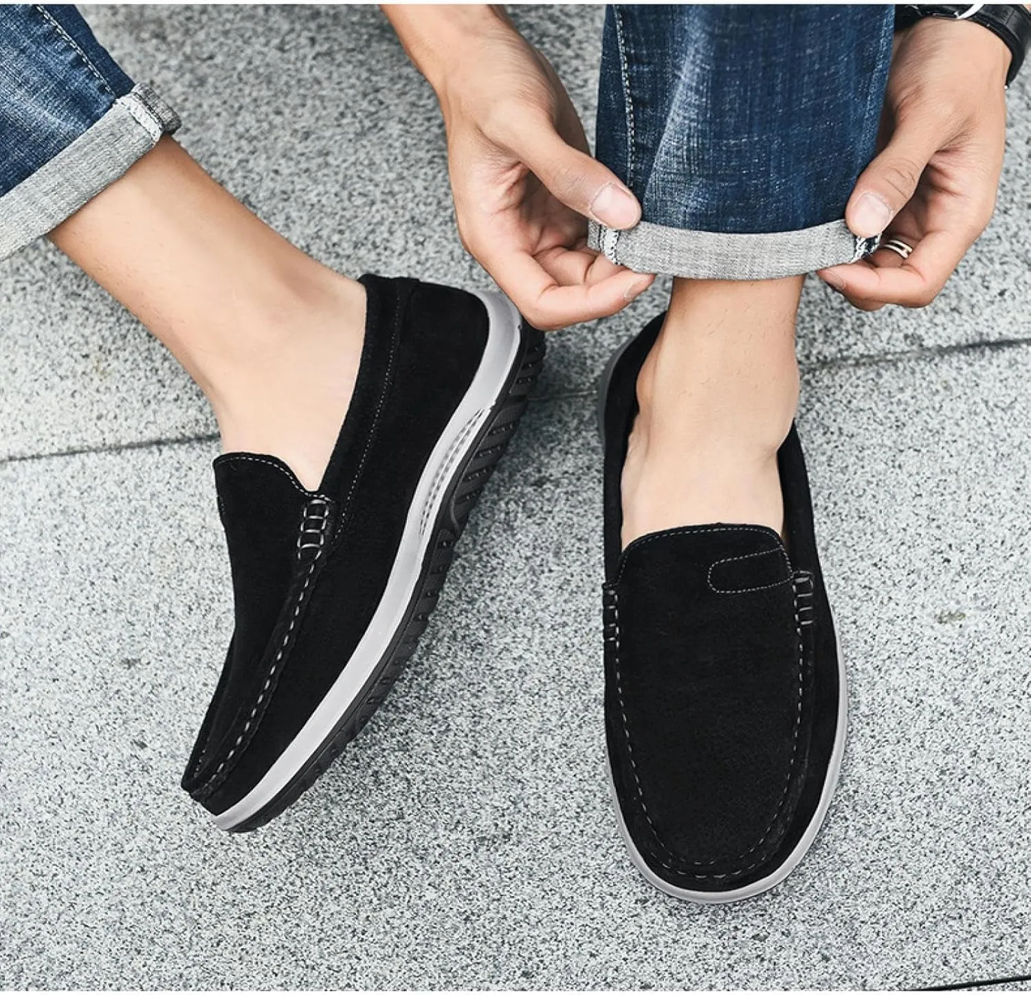 Men's Suede Loafers Men's Casual Penny Shoes, Suede Beanie Shoes, Slippers, Flats, Driving Shoes