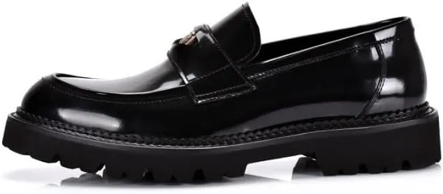 Men's Vintage Flower Dress Loafers Slip On Shoes Fashion Slip-On Leather Shoes Lightweight Comfortable Thick-Soled Formal Shoes