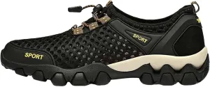 Men's Wading Summer Beach Shoes Skeleton Mesh Breathable Casual Fashion Simple Skateboard Shoes for Autumn
