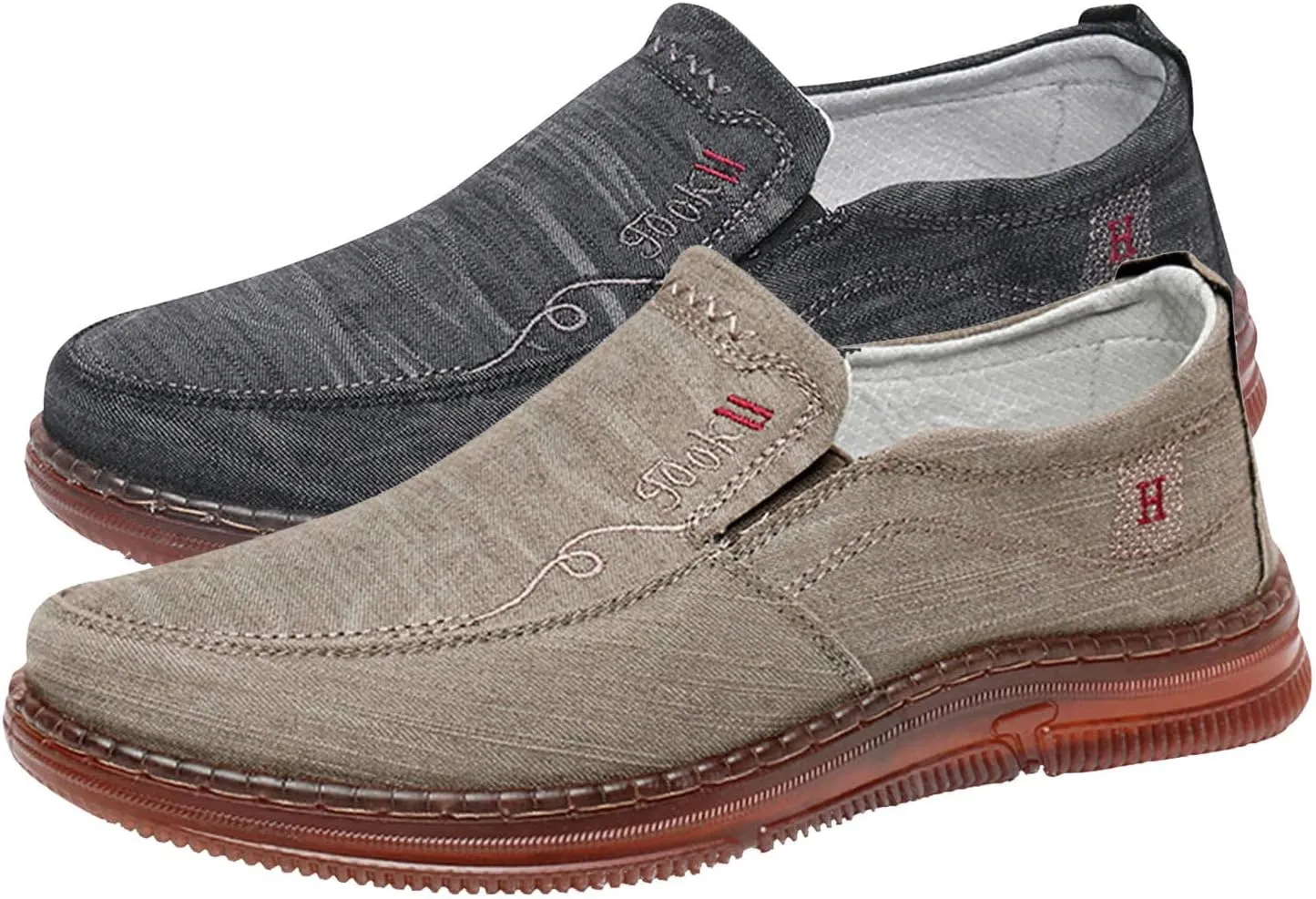 Men's Walking Shoes Casual Fashion Simple Running Traveling Breathable Slip On Loafers