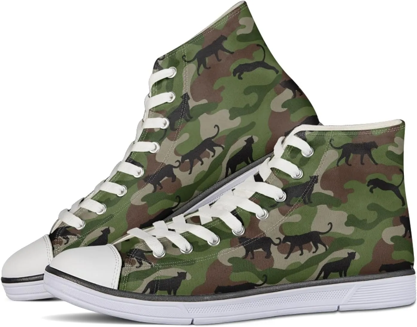 Micoklinlin Canvas Shoes for Women High Top Novelty Sneakers Teens Girls Lace up Tennis Shoes Casual Classic Walking Shoes