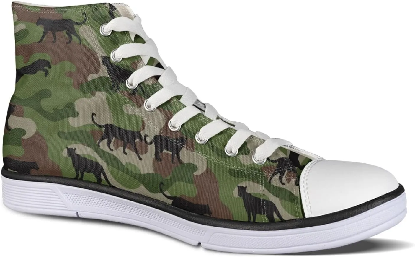 Micoklinlin Canvas Shoes for Women High Top Novelty Sneakers Teens Girls Lace up Tennis Shoes Casual Classic Walking Shoes