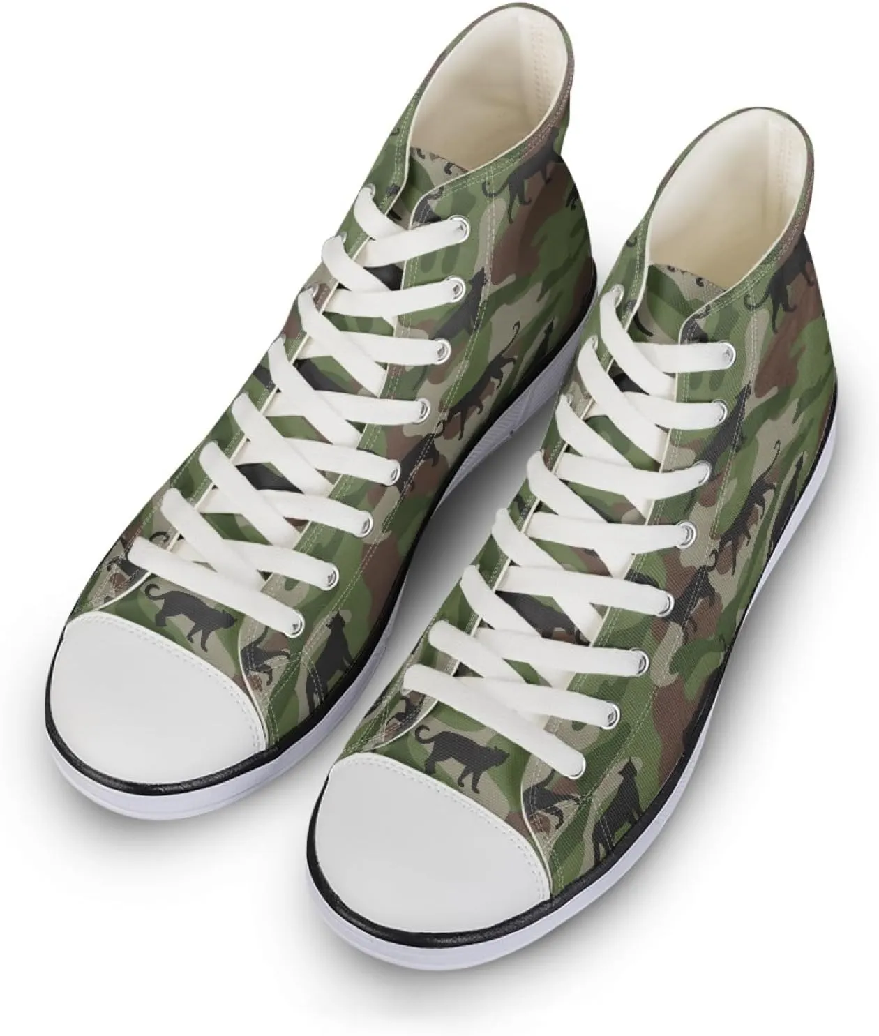Micoklinlin Canvas Shoes for Women High Top Novelty Sneakers Teens Girls Lace up Tennis Shoes Casual Classic Walking Shoes