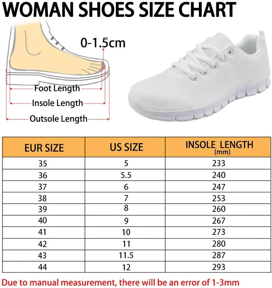 Micoklinlin Walking Shoes for Women Men Fashion Lightweight Novelty Sneakers Comfort Unisex Running Shoes