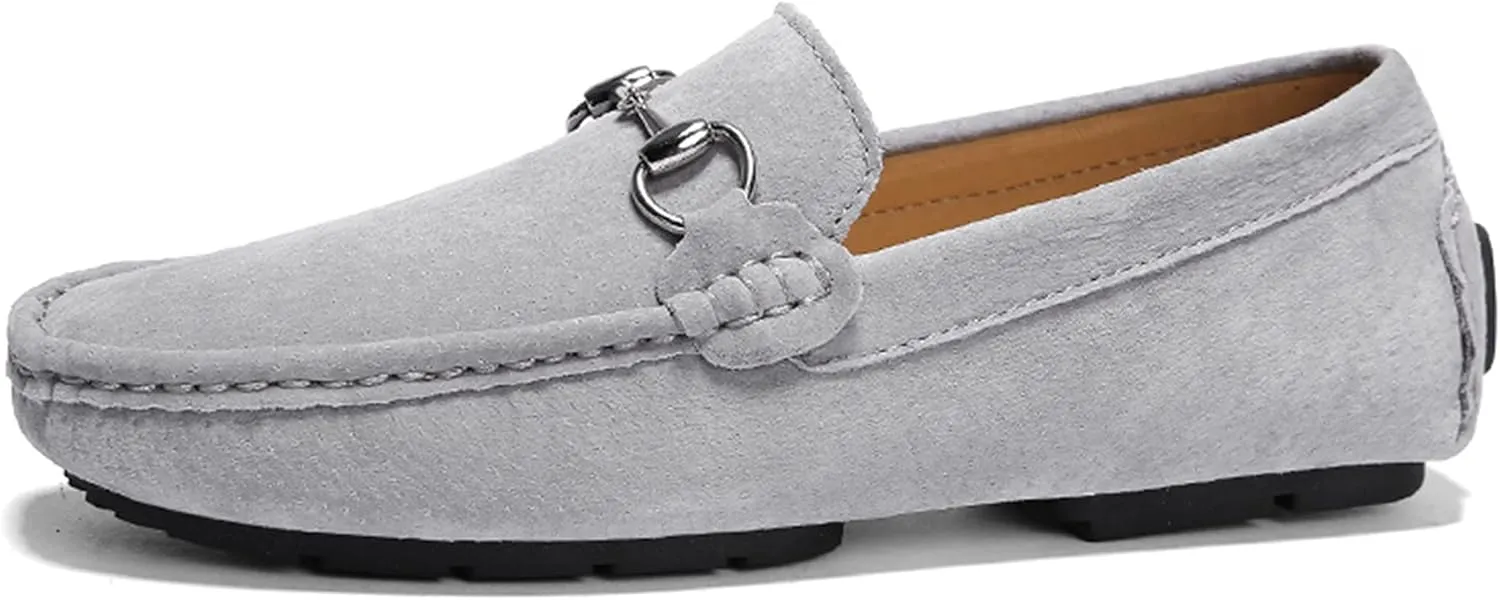 Minishion Suede Loafers Mens Shoes Casual Dress Shoes 2090#