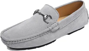 Minishion Suede Loafers Mens Shoes Casual Dress Shoes 2090#