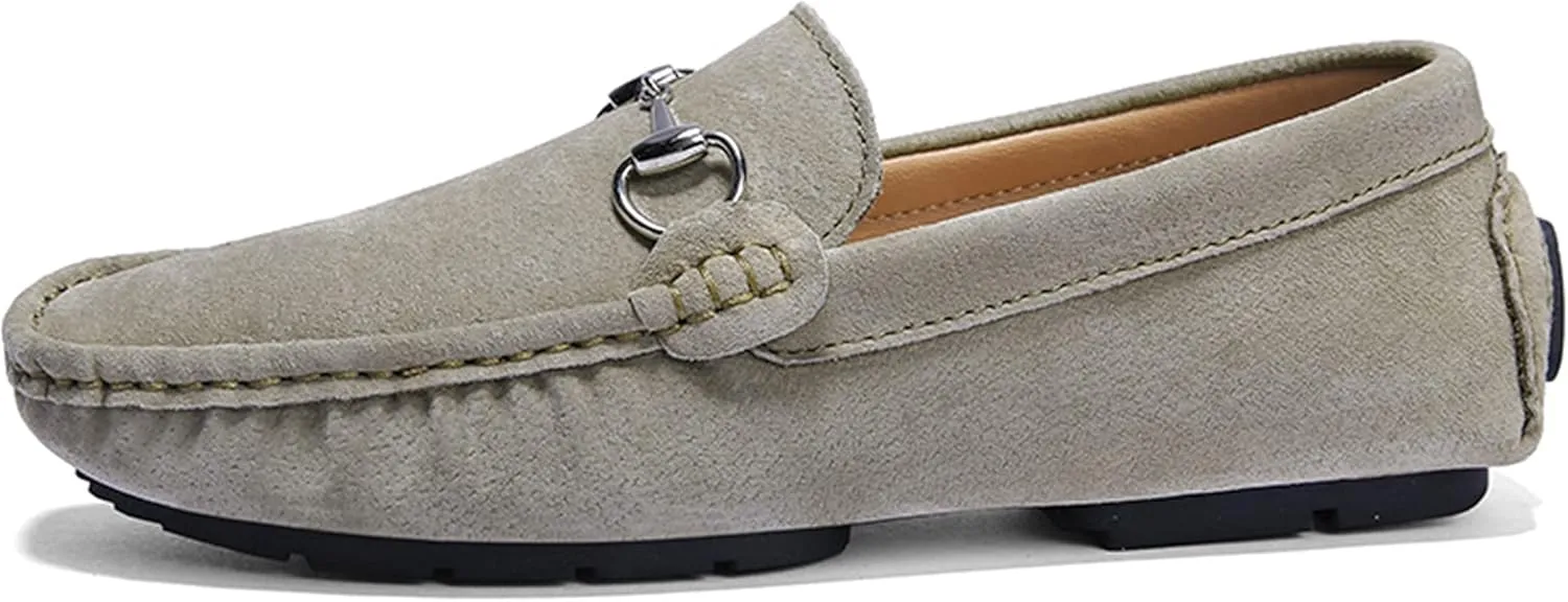 Minishion Suede Loafers Mens Shoes Casual Dress Shoes 2090#