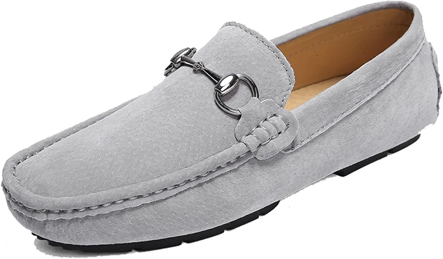 Minishion Suede Loafers Mens Shoes Casual Dress Shoes 2090#
