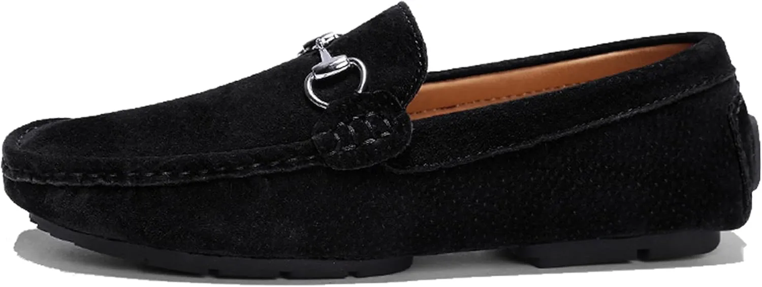 Minishion Suede Loafers Mens Shoes Casual Dress Shoes 2090#