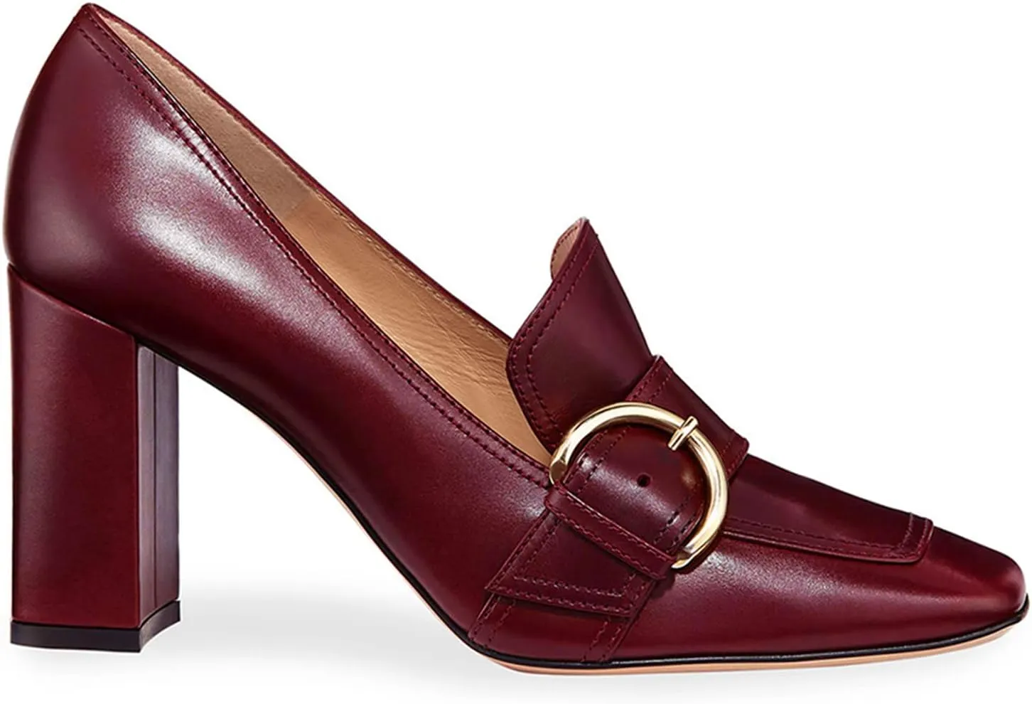 MOOMMO Classic Women High Chunky Heel Loafers Square Toe Suede Slip On 4 Inch Block Heel Buckle Pumps Office Comfort Dress Loafer Heels Shoes Casual Office Party 4-13 M US