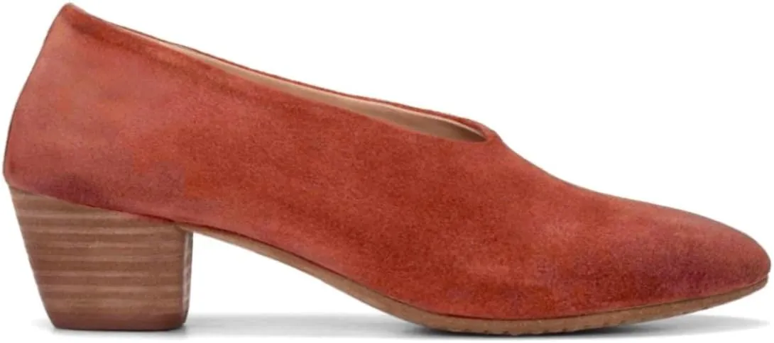 MOOMMO Women Chunky Stacked Heel Loafers Suede Round Toe Loafer Pumps Vintage 2 inch Block Heel Dress Shoes Slip on Closed Toe Loafer Heels Office Ladies Casual Comfort Cute Retro 4-11 M US