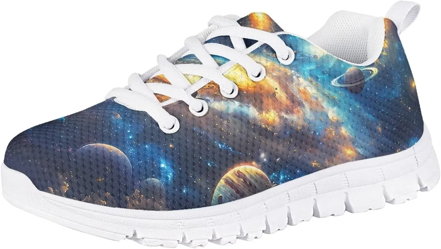 Mumeson Kids Running Shoes Sneakers Lace Up Athletic Low Top Sneakers Anti-Skid EVA Soles Shoes 28-34 Size