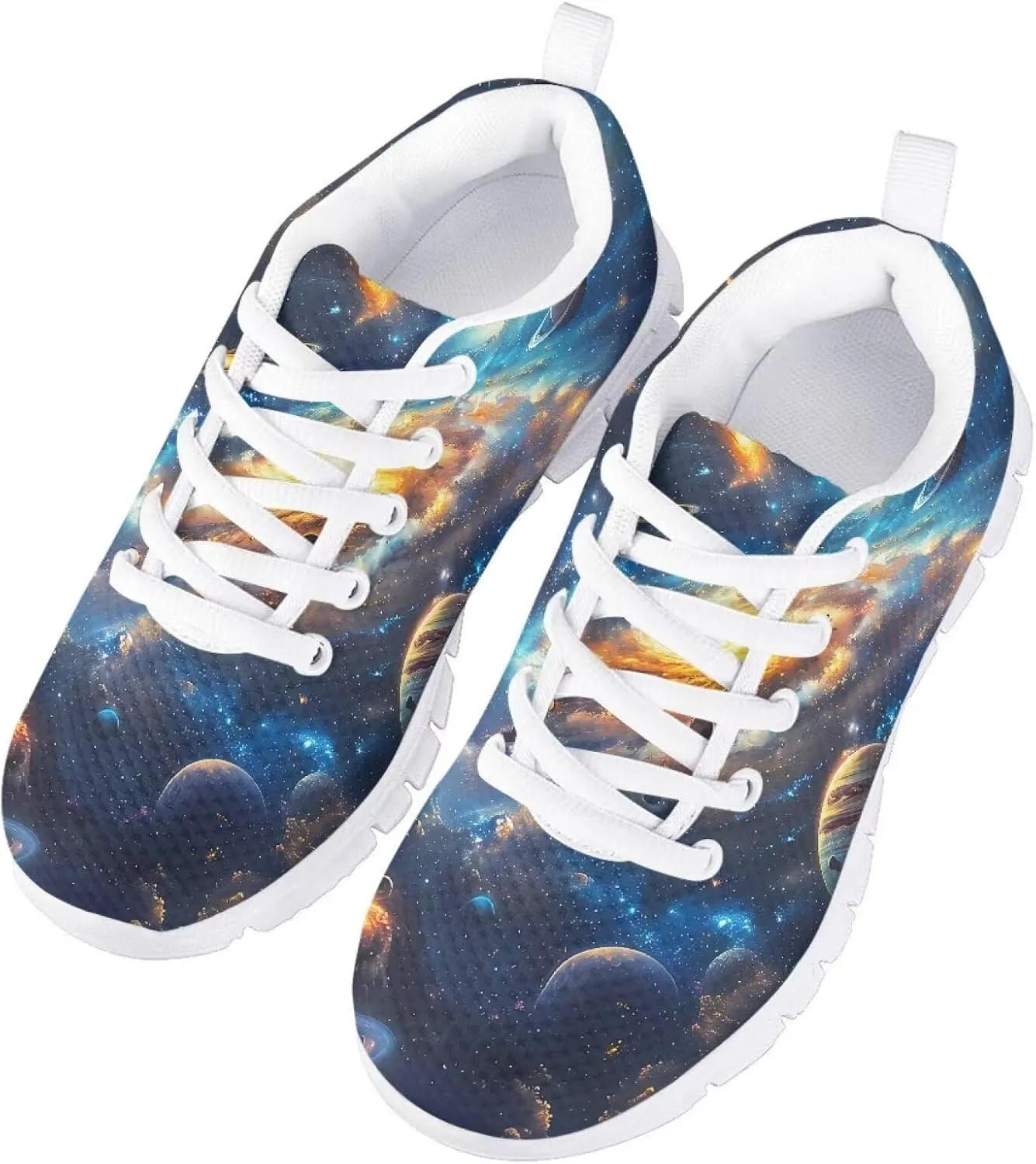 Mumeson Kids Running Shoes Sneakers Lace Up Athletic Low Top Sneakers Anti-Skid EVA Soles Shoes 28-34 Size