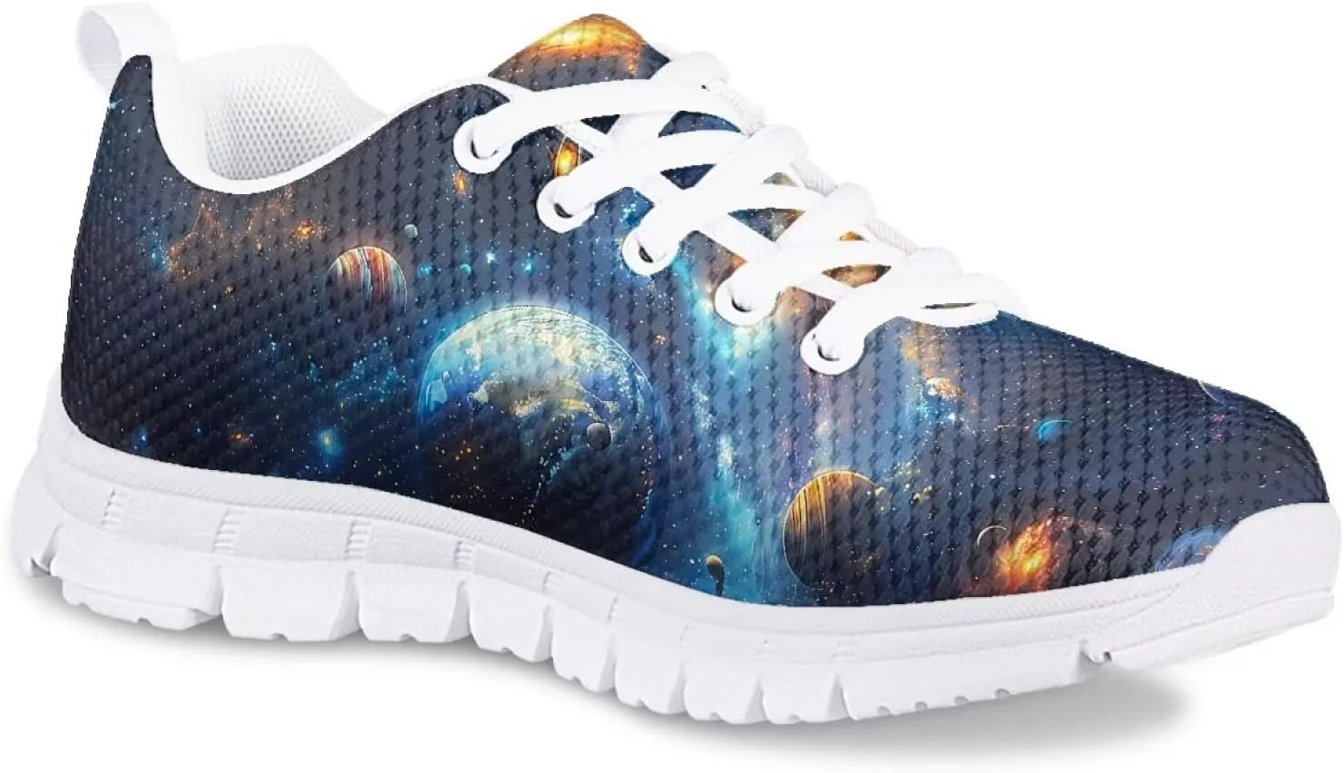 Mumeson Kids Running Shoes Sneakers Lace Up Athletic Low Top Sneakers Anti-Skid EVA Soles Shoes 28-34 Size