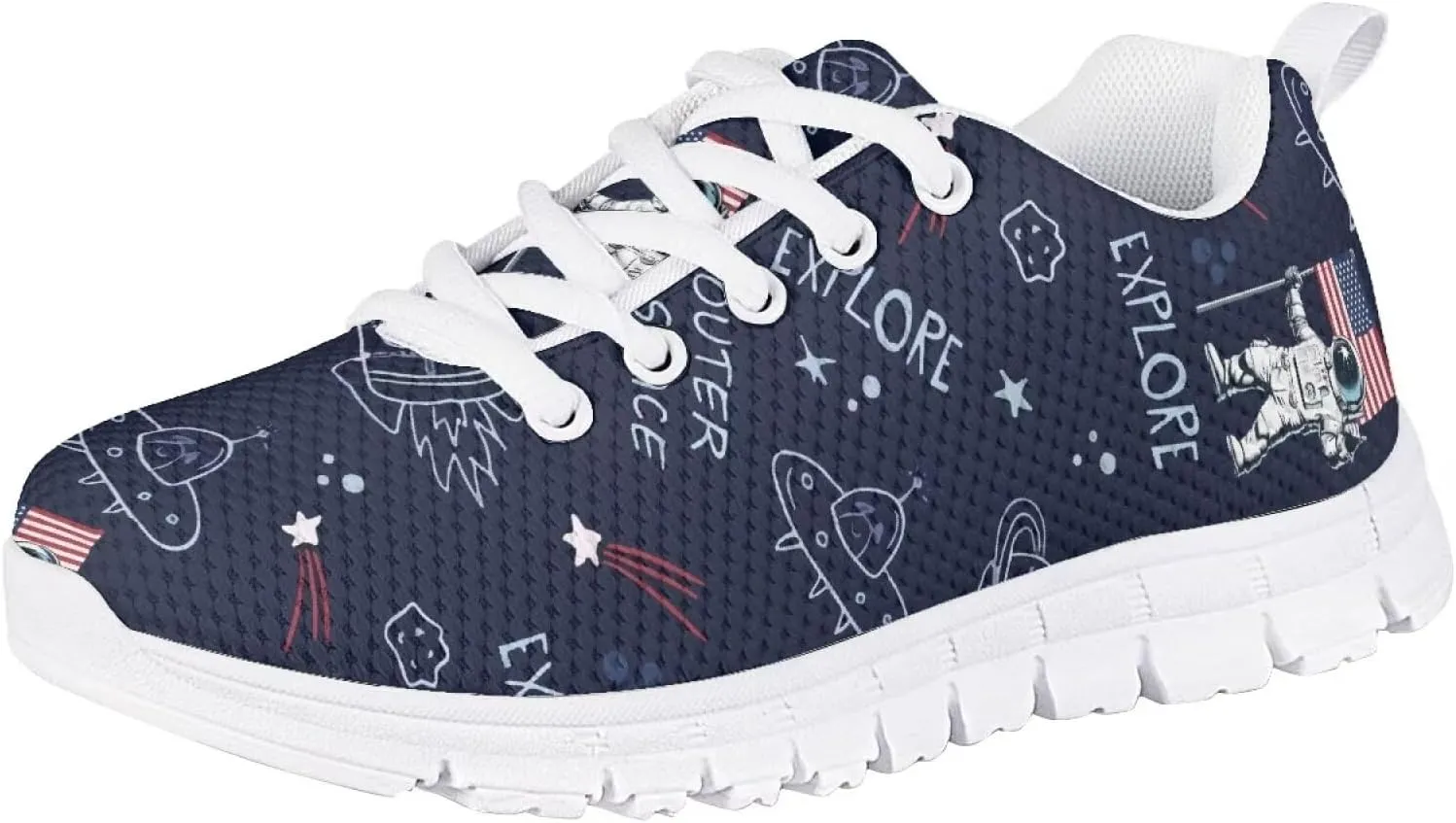 Mumeson Kids Running Shoes,Breathable Lightweight Lace Up Athletic Low Top Sneakers Walking Shoes for Little Big Kids 28-36