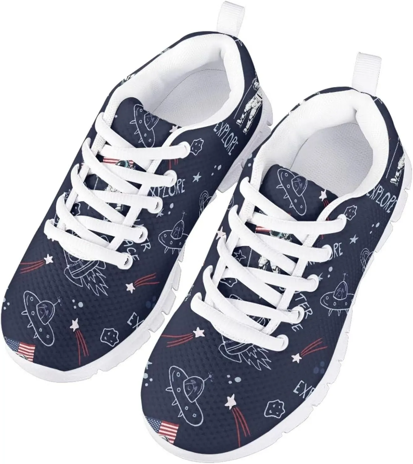 Mumeson Kids Running Shoes,Breathable Lightweight Lace Up Athletic Low Top Sneakers Walking Shoes for Little Big Kids 28-36
