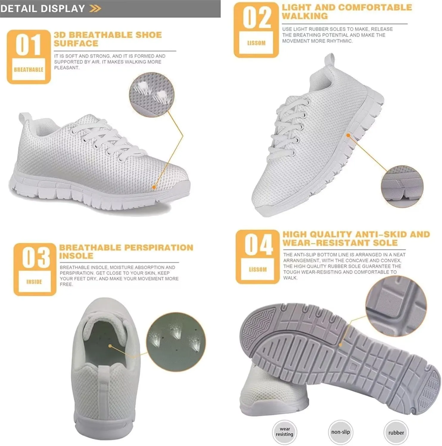 Mumeson Sneaker Casual Running Shoes,Child's Breathable Sneakers Outdoor Sport Mesh Sneakers 28-36
