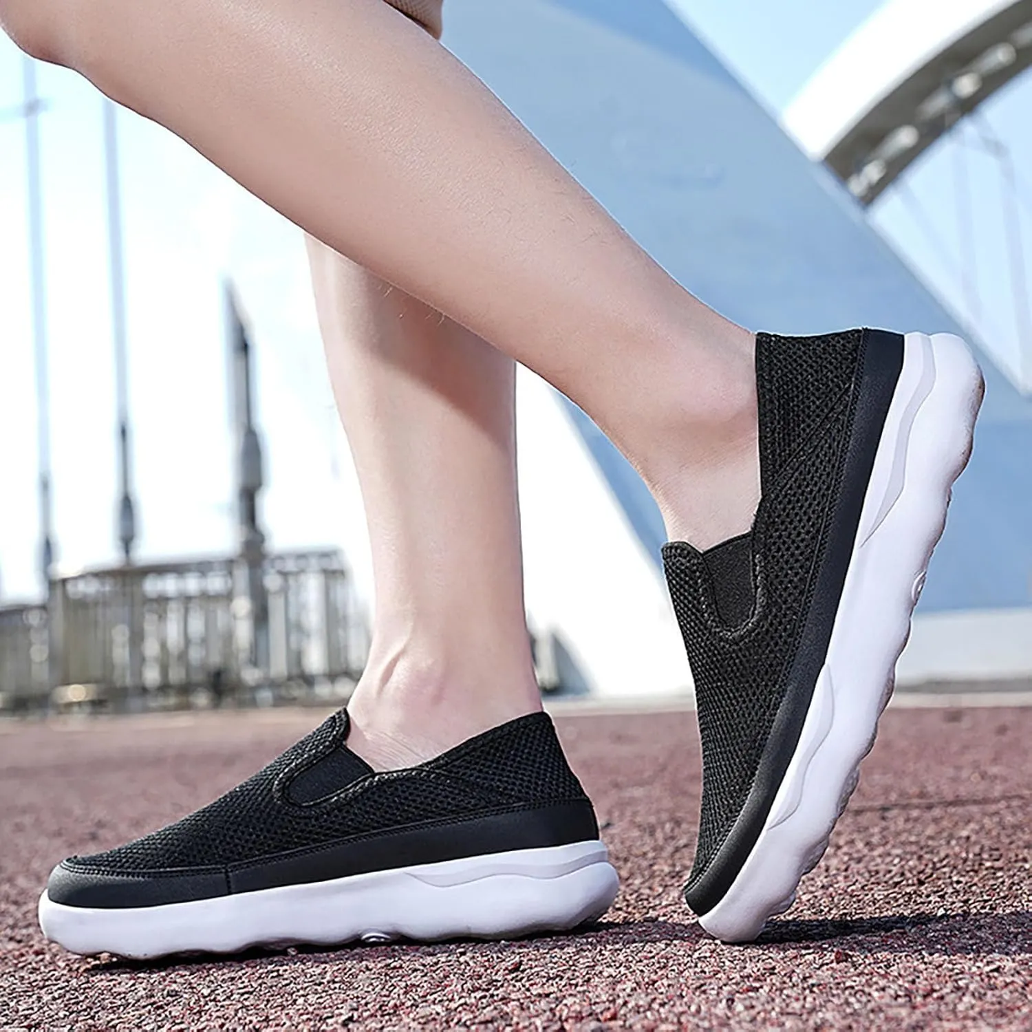 New Men's Hollow Breathable Mesh Casual Fashion Sport Shoe Mens Sneaker Slippers