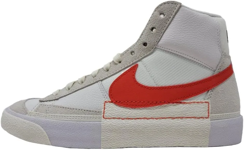 Nike Men's Basketball Shoes, White/Red Habanero, 47.5 EU