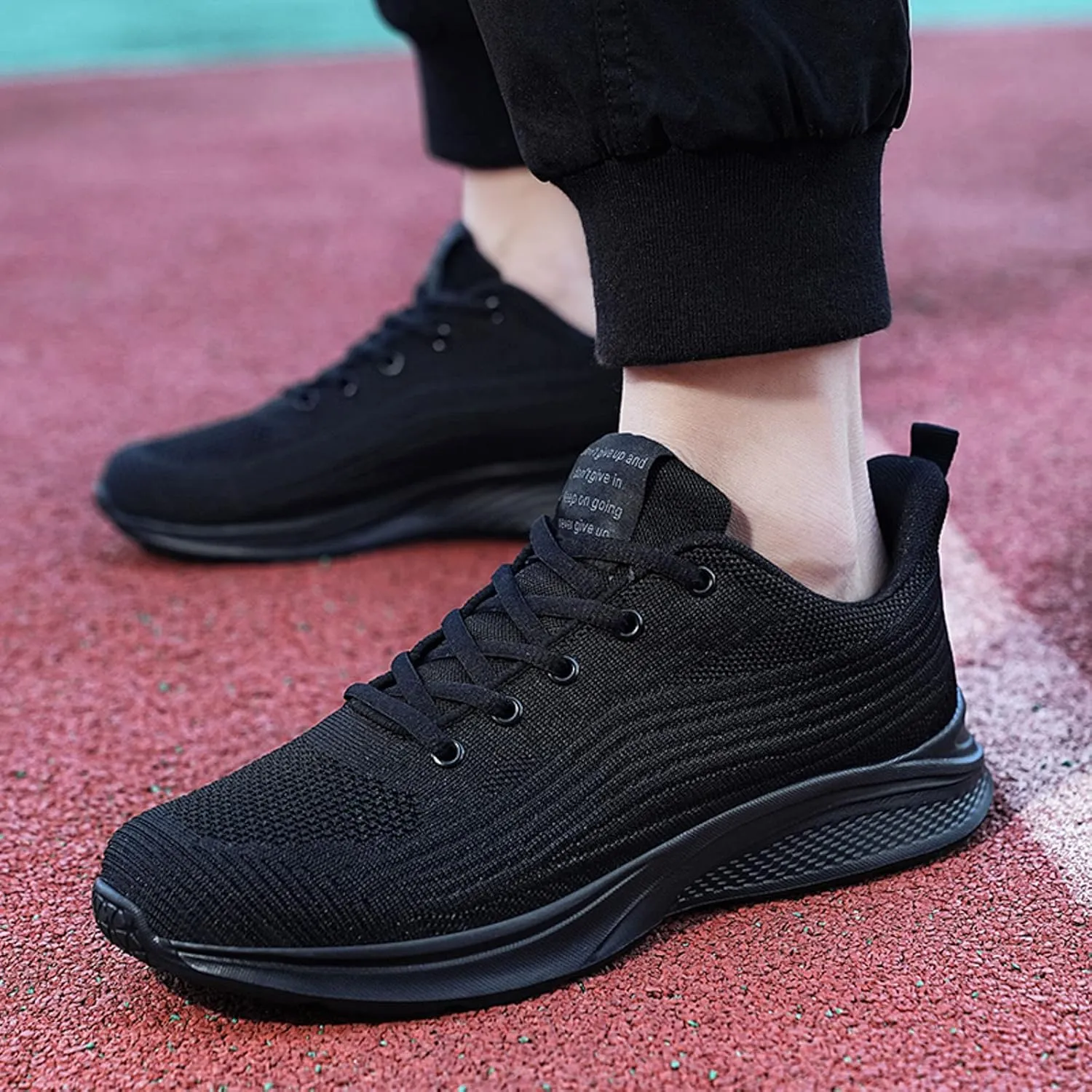 Non Slip Shoes for Men Lightweight Breathable Sneakers Comfortable Work Shoes Walking Shoes for Athletic Tennis Gym
