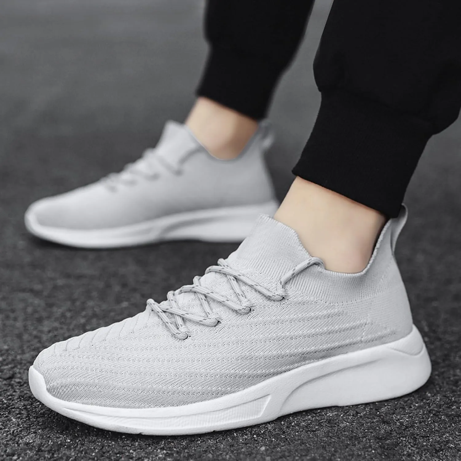 Outdoor Jogging Sneakers for Men Comfortable Lightweight Casual Walking Shoe Men's Sport Breathable Mesh Shoes