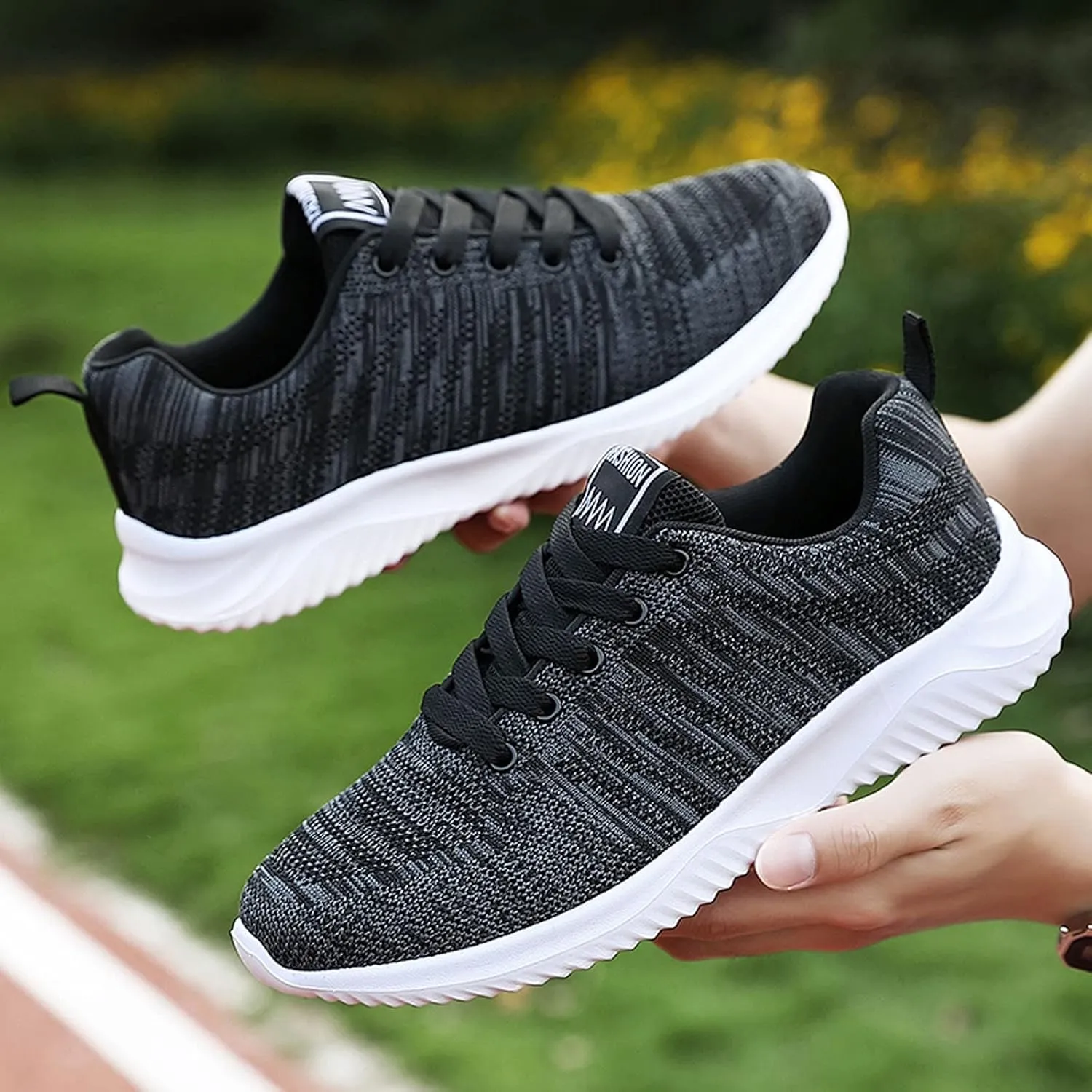 Platform Wide Sneakers for Women Fashion Lightweight Black Slip On Sneakers for Women 2023 Womens Casual Shoes Wide Width Black Wedge Gym Shoes for Women Zapatos Negros De Tacon Bajo para Mujer