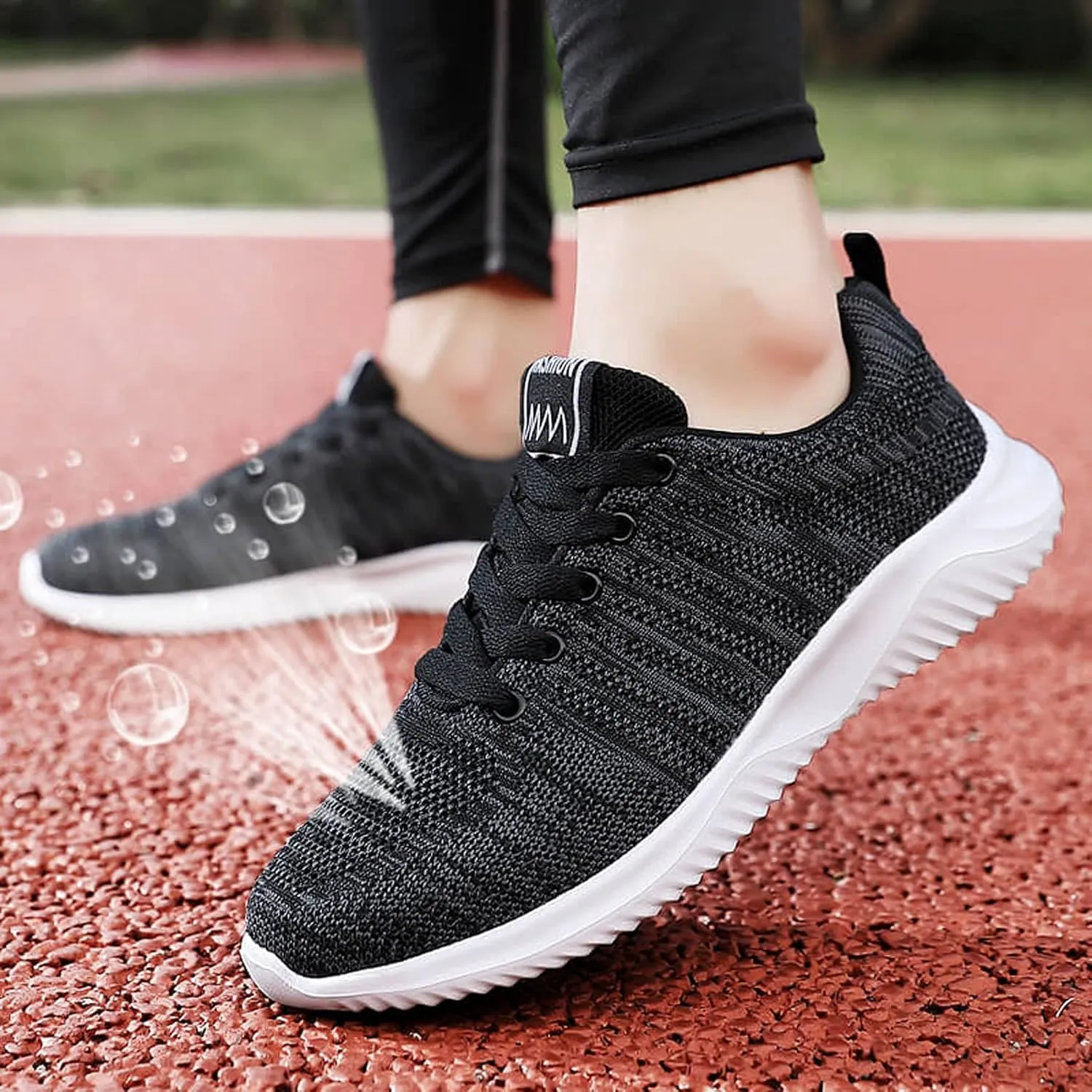Platform Wide Sneakers for Women Fashion Lightweight Black Slip On Sneakers for Women 2023 Womens Casual Shoes Wide Width Black Wedge Gym Shoes for Women Zapatos Negros De Tacon Bajo para Mujer