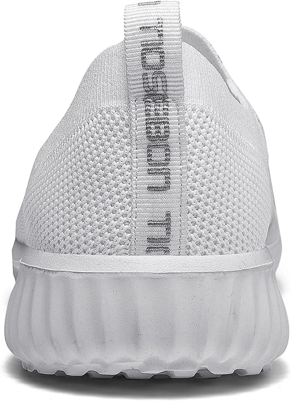 poemlady Slip On Walking Tennis Shoes Casual Running Workout Sneakers Wide