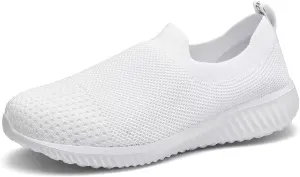 poemlady Slip On Walking Tennis Shoes Casual Running Workout Sneakers Wide