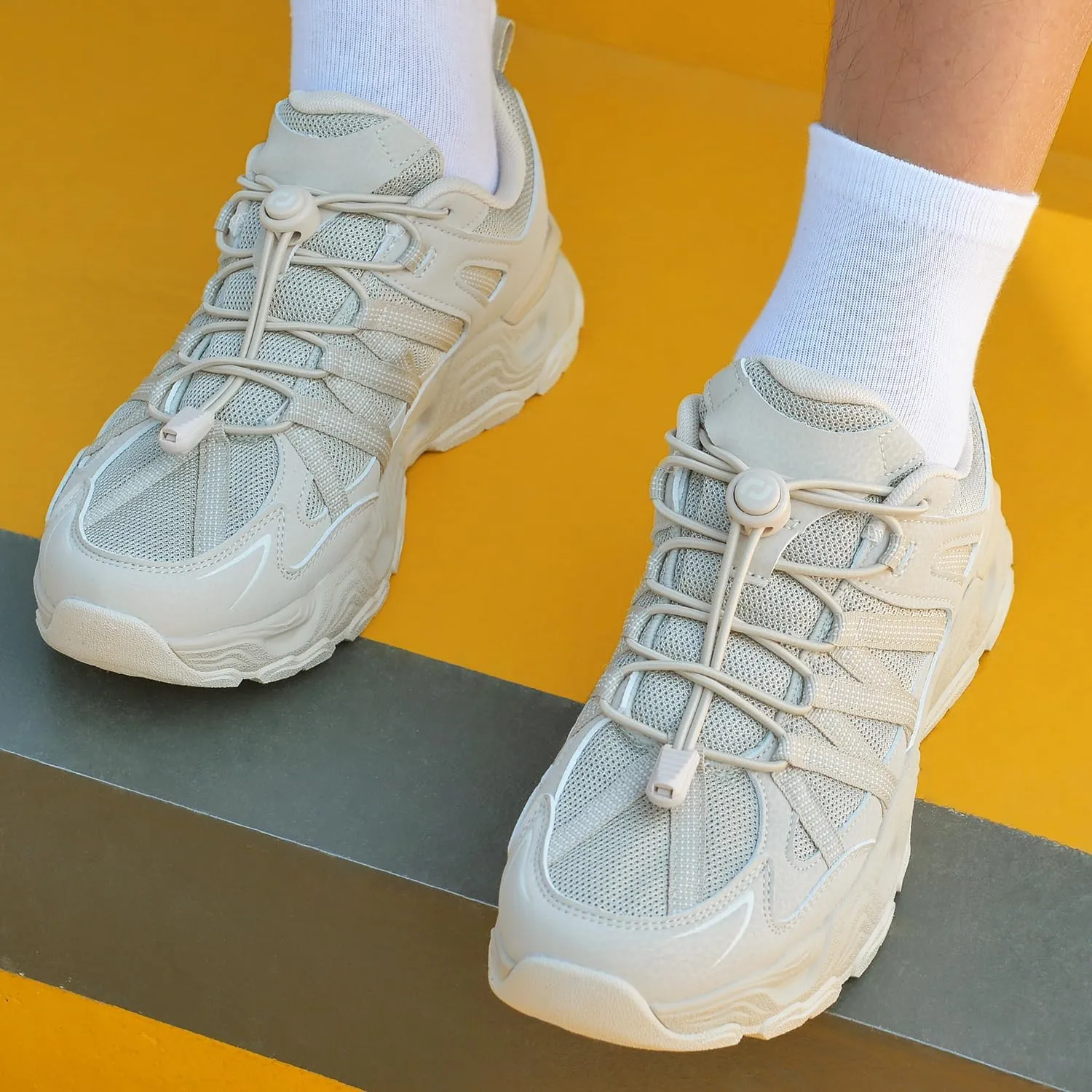RJ-Sport Tieless Elastic Shoe Laces - Heavy Duty No Tie Shoelaces for Kids and Adult with Strong Lock and Speed Shoestrings