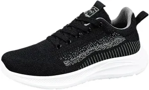 Running Shoes for Women Wide Fit Black Walking Shoes Women Arch Support White Canvas Shoes Women Wide Womens Tennis Shoes 7.5 Lace Up Women's Casual Everyday Shoes Comfortable