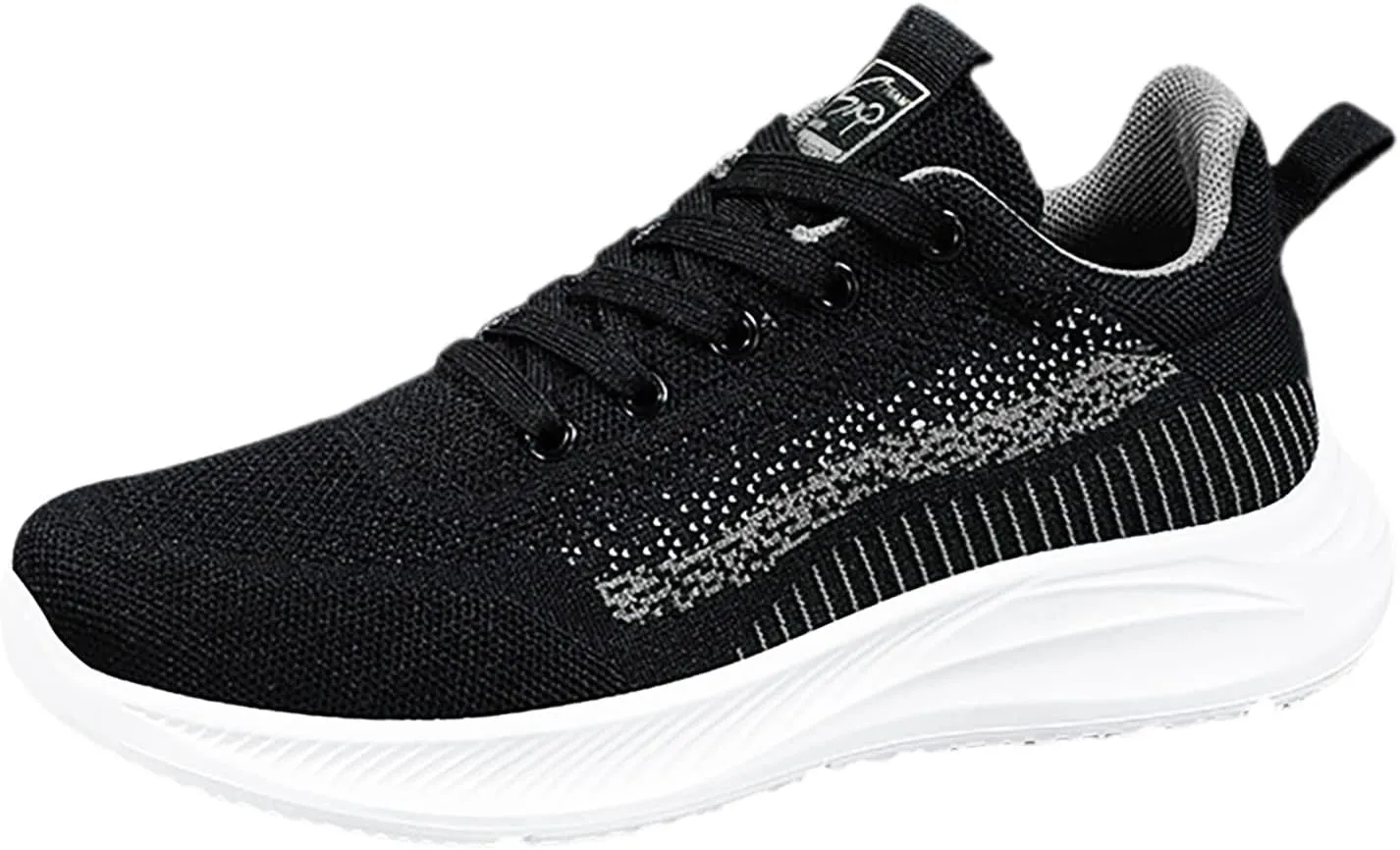 Running Shoes for Women Wide Fit Black Walking Shoes Women Arch Support White Canvas Shoes Women Wide Womens Tennis Shoes 7.5 Lace Up Women's Casual Everyday Shoes Comfortable