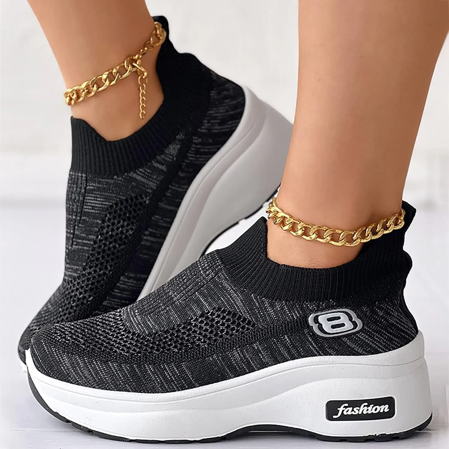 SBGMoSJ Sneakers for Women Size 8 Wide Width Womens Running Shoes Size 11.5 Wide Womens Slip On Tennis Shoes Size 7 Business Casual Sneakers Women Comfy Flats Shoes Women Dressy Cute
