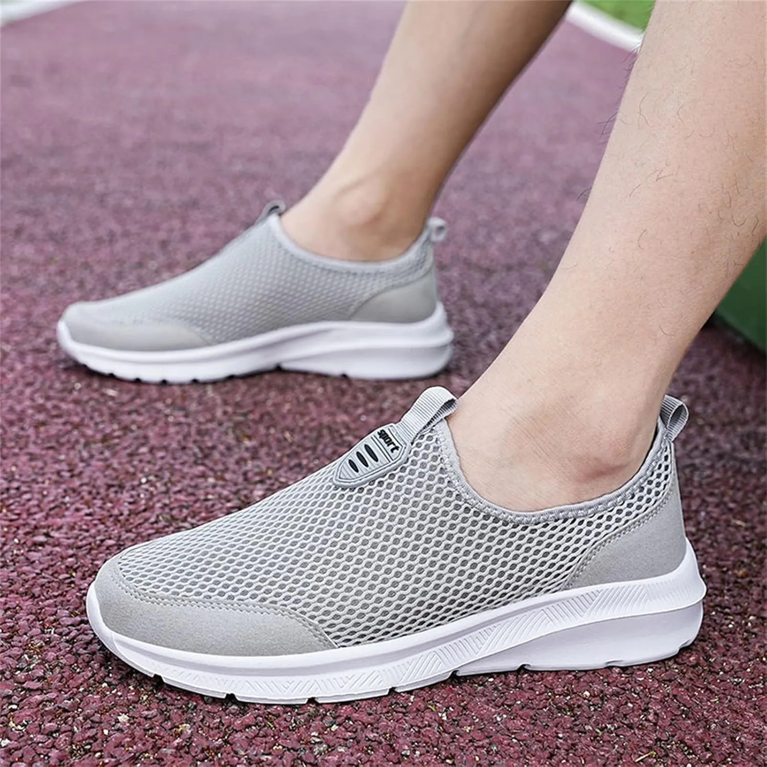 SBGMoSJ Sneakers for Women Women Slip On Sneakers Memory Foam Black Sneakers for Women Comfortable Wide Women Diabetic Walking Sneakers Size 10 Women's Comfortable Working Nurse Shoes Non-Slip