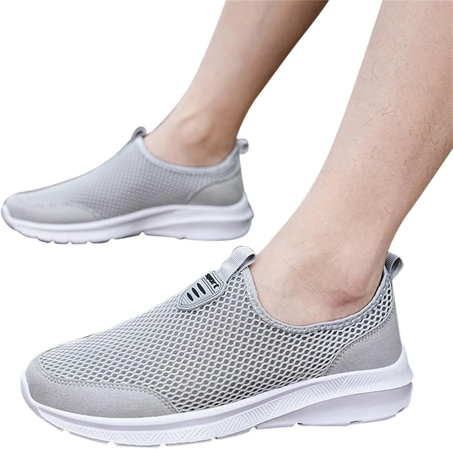 SBGMoSJ Sneakers for Women Women Slip On Sneakers Memory Foam Black Sneakers for Women Comfortable Wide Women Diabetic Walking Sneakers Size 10 Women's Comfortable Working Nurse Shoes Non-Slip
