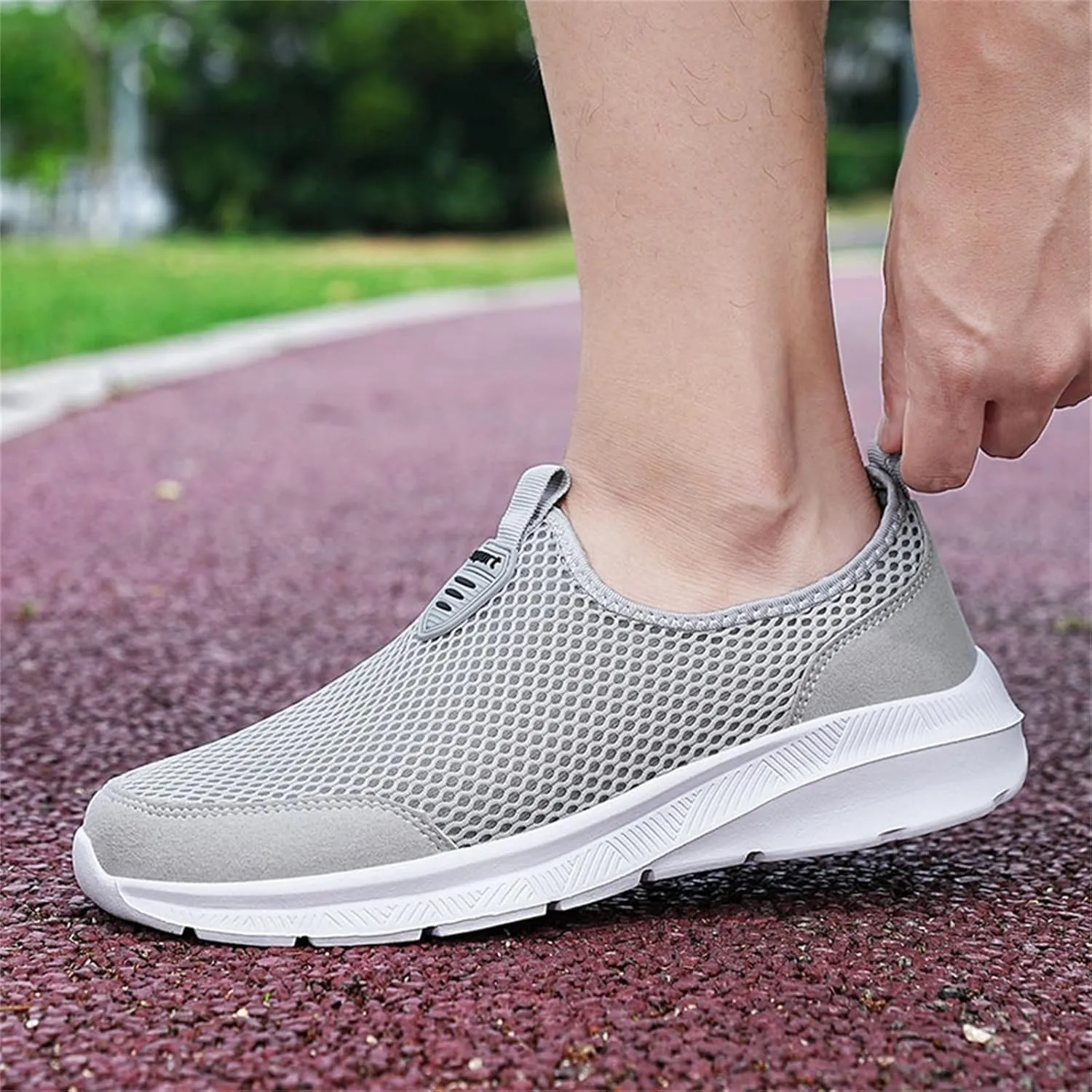 SBGMoSJ Sneakers for Women Women Slip On Sneakers Memory Foam Black Sneakers for Women Comfortable Wide Women Diabetic Walking Sneakers Size 10 Women's Comfortable Working Nurse Shoes Non-Slip
