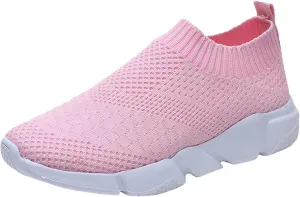 SBGMoSJ Women's Sneakers Size 9 Slip On Non Slip Nurse Shoes for Women Womens Slip On Shoes Wide White High Top Sneakers for Women Slip On Sneakers Woman