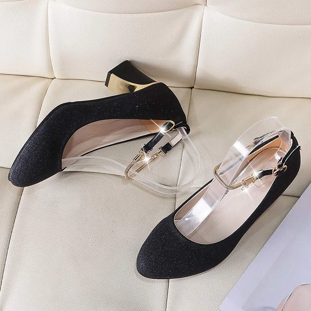 Silver Dress Sandals with Wedge for Women Low Heels Comfortable Chunky Heels Shoes Round Toe Wedding Work Loafer