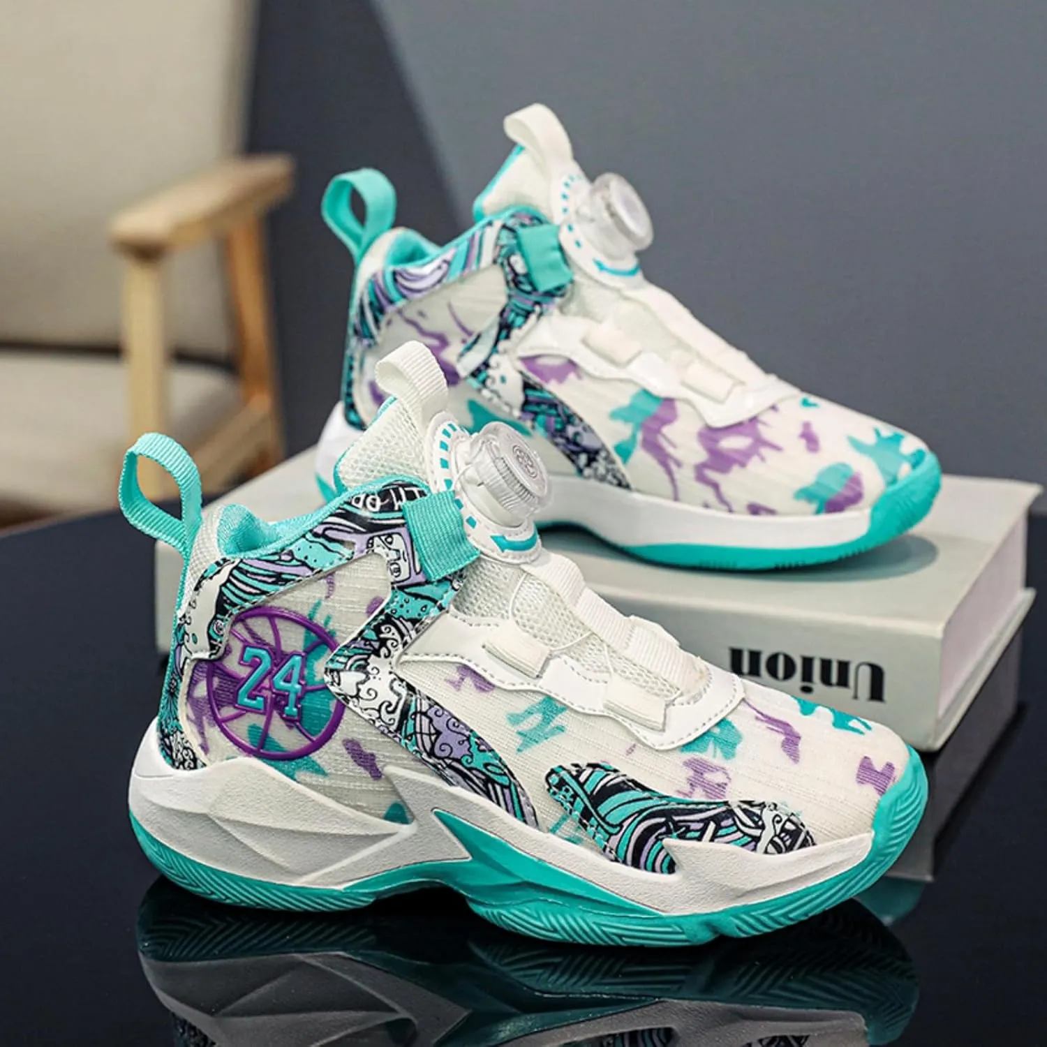 Student Basketball Shoes, Men's Cool Running Shoes, Youth Breathable Mesh Fashion Casual Sneakers