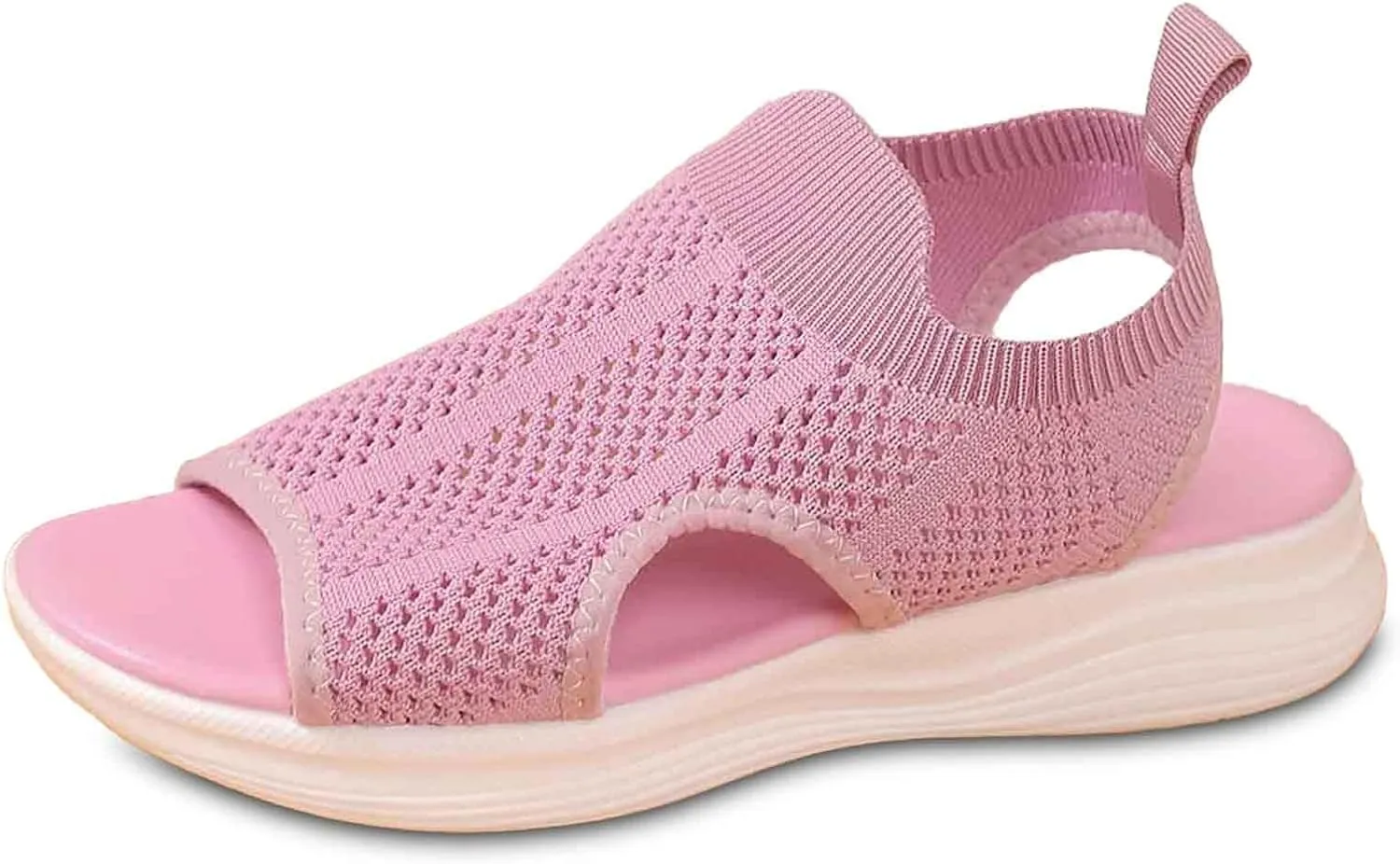 Trendy Women's Summer Sandals Open Toe Breathable Mesh Flat Comfortable Casual Wear For Daily Outings And Beach Vacations