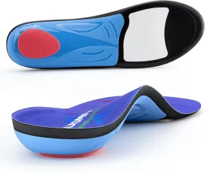 Walkomfy Unisex Heavy Duty Arch Support Shoe Insoles for Men and Women, 220lbs  - Plantar Fasciitis, Foot Pain Relief