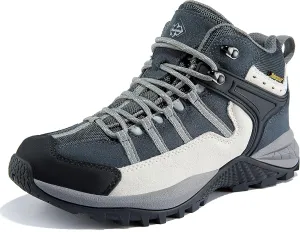 wantdo Men's Winter Waterproof Ankle-High Hiking Boots Lightweight Non-Slip Outdoor Shoes