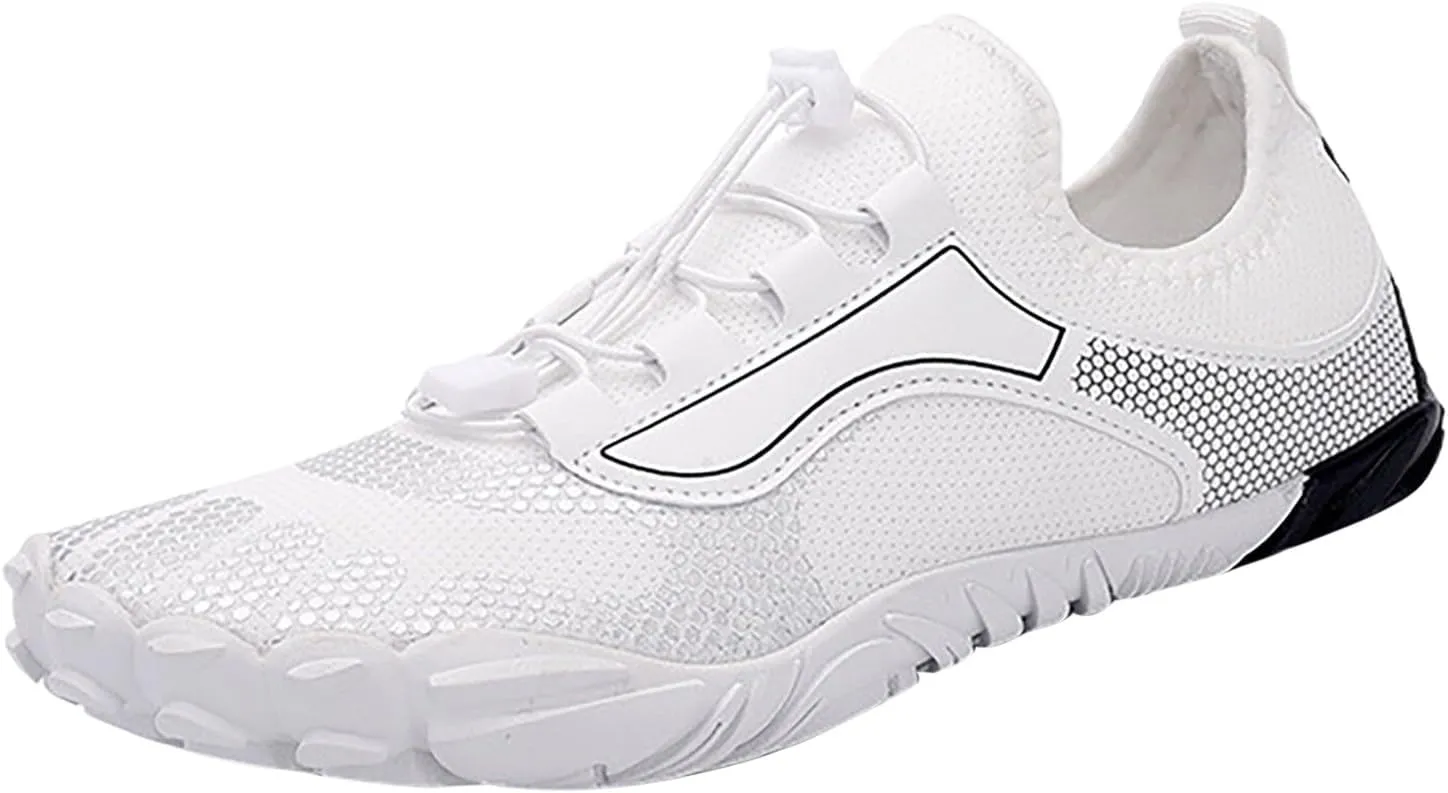 Water Shoes for Women Men Barefoot Breathable Quick-Dry Non Slip Water Swimming Diving Wading Beach Shoes Summer Hiking Breathable Couple Indoor Fitness Yoga Shoe with Comfy Cushioned Thick Sole