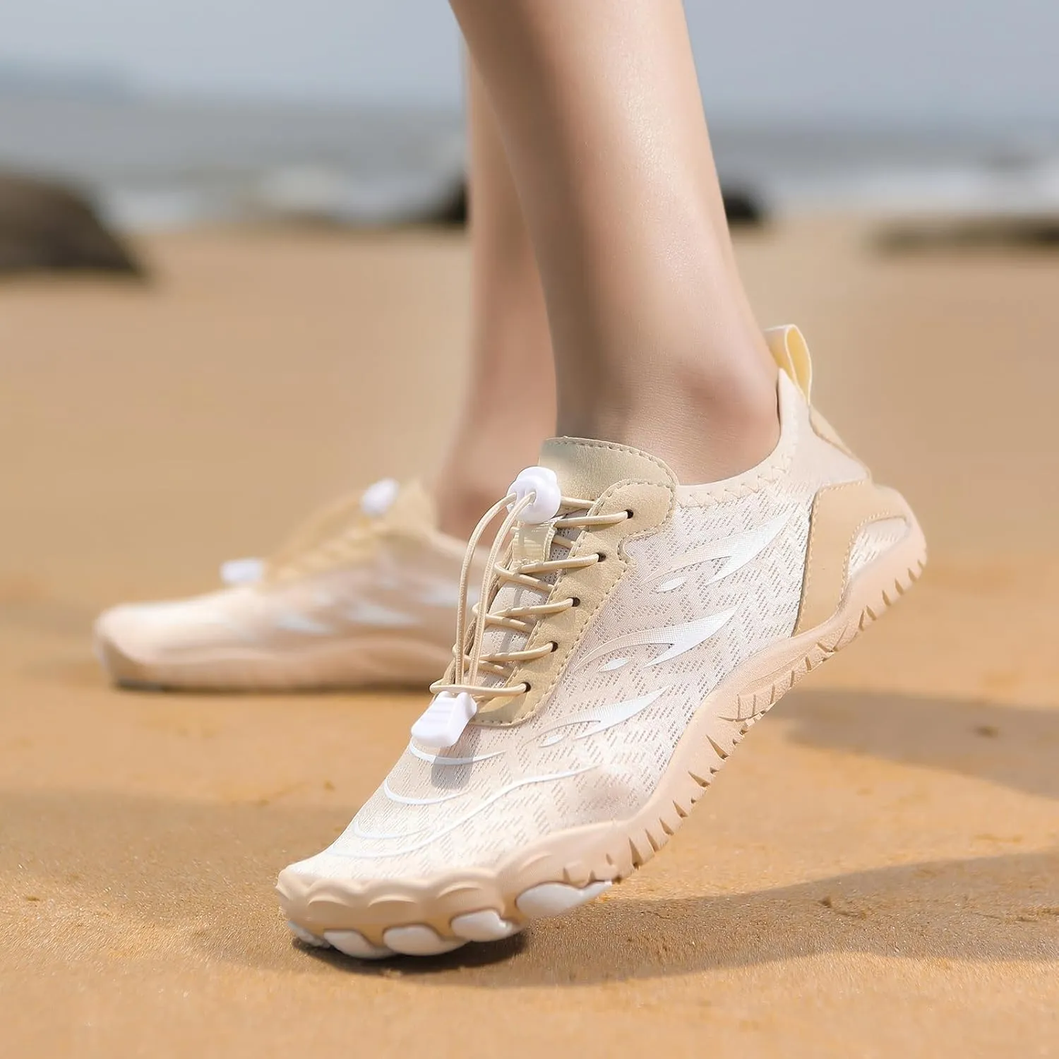 Water Shoes for Women Wide Width, Lightweight Non Slip Shoes, Barefoot Footwear Neuropathy, Grounded Footwear for Women, Zero Drop Beach Walking Shoe, Athletic Sneakers for Running Walking Hiking