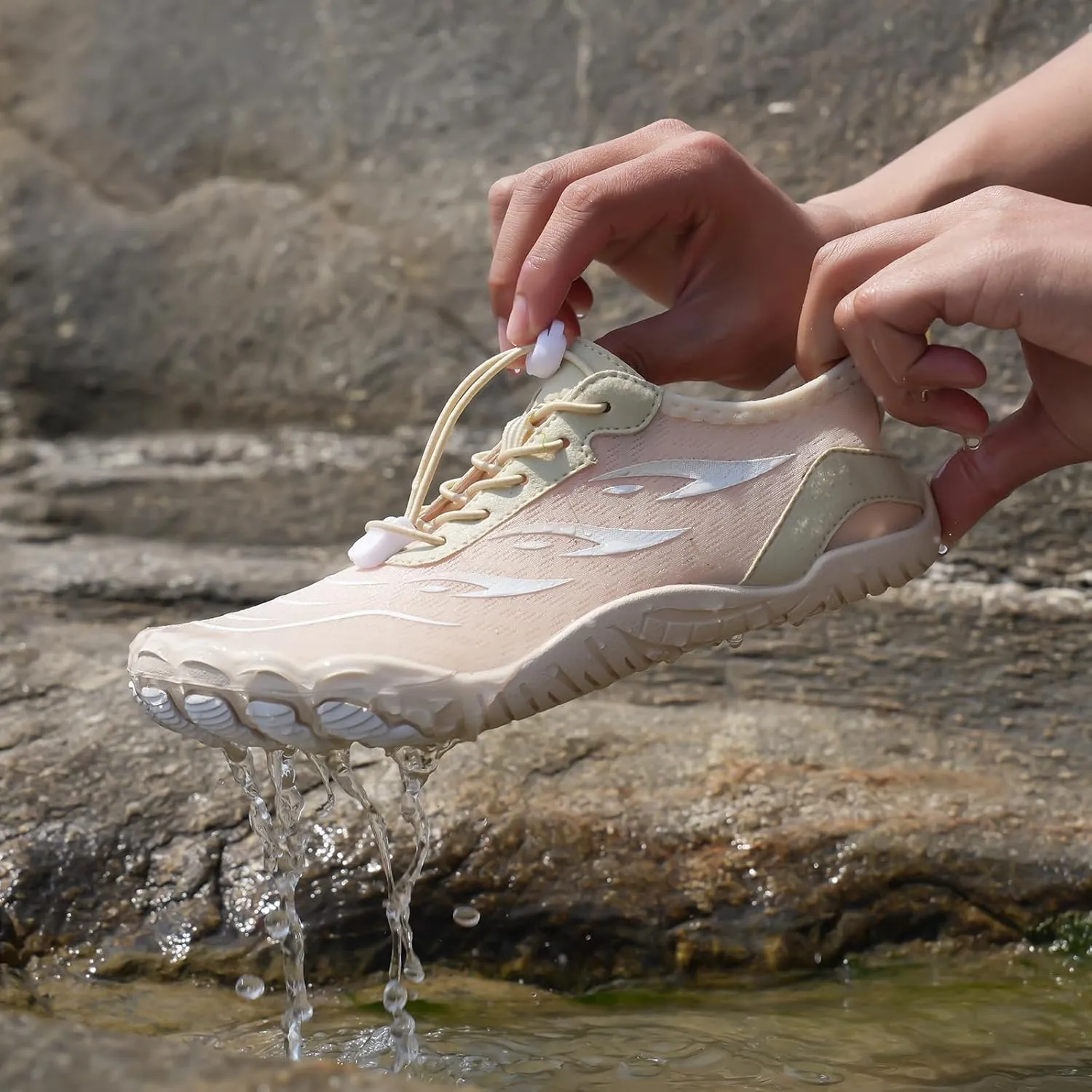Water Shoes for Women Wide Width, Lightweight Non Slip Shoes, Barefoot Footwear Neuropathy, Grounded Footwear for Women, Zero Drop Beach Walking Shoe, Athletic Sneakers for Running Walking Hiking