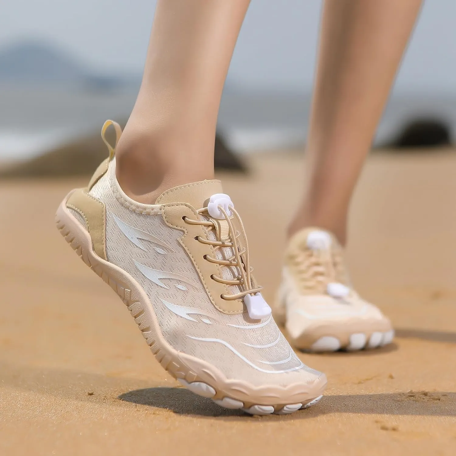 Water Shoes for Women Wide Width, Lightweight Non Slip Shoes, Barefoot Footwear Neuropathy, Grounded Footwear for Women, Zero Drop Beach Walking Shoe, Athletic Sneakers for Running Walking Hiking