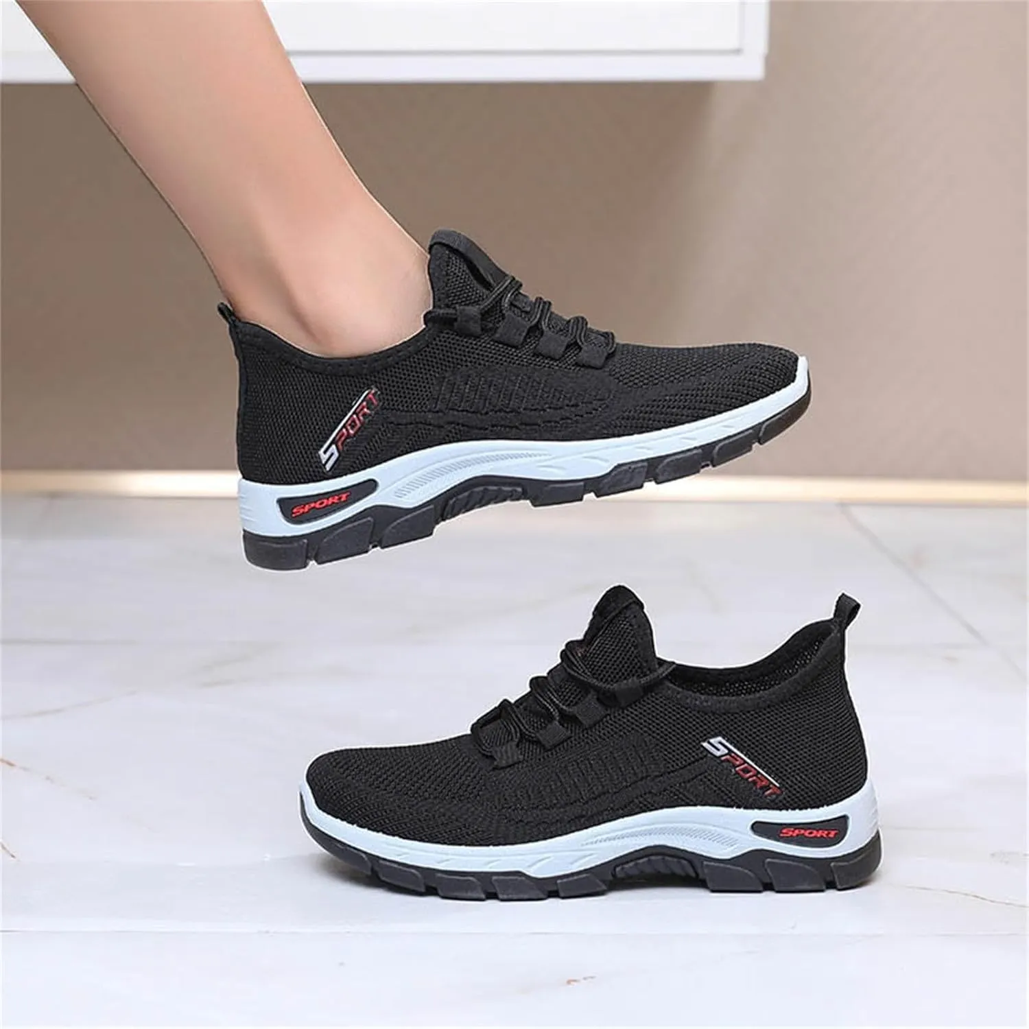 Wide Toe Box Shoes for Women Men Gym Tennis Athletic Mesh Sneakers Non-Slip Ultra Light Running Sneaker Lightweight Breathable Walking Shoes Tennis Workout Training Arch Support Shoe
